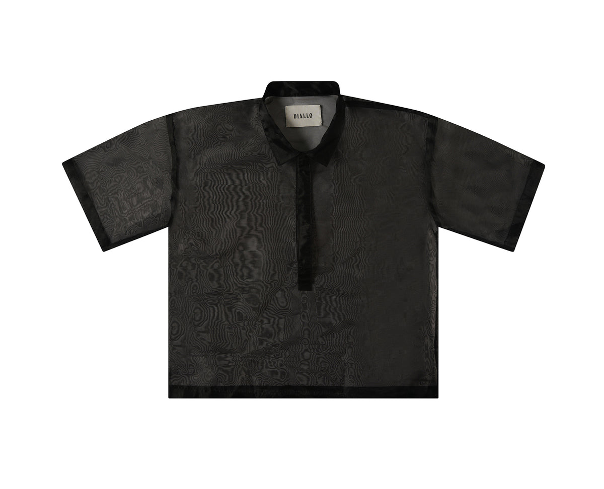 Organza Boxy Polo Shirt