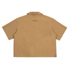 S/S Crop Button Up