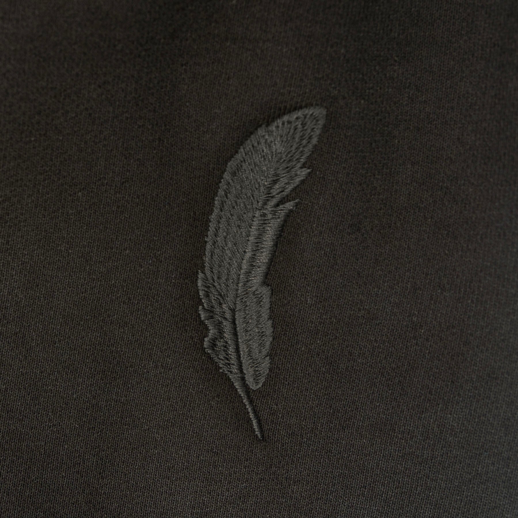 Premium Solid Sweatpant - Feather Embroidery